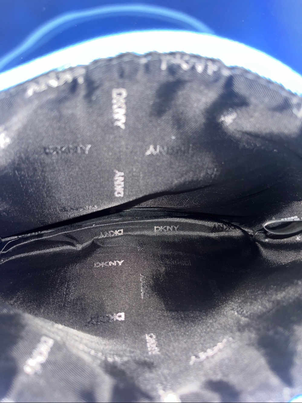 DKNY cobalt blue Hadlee jelly logo tote with removable strap - Picture 7 of 7